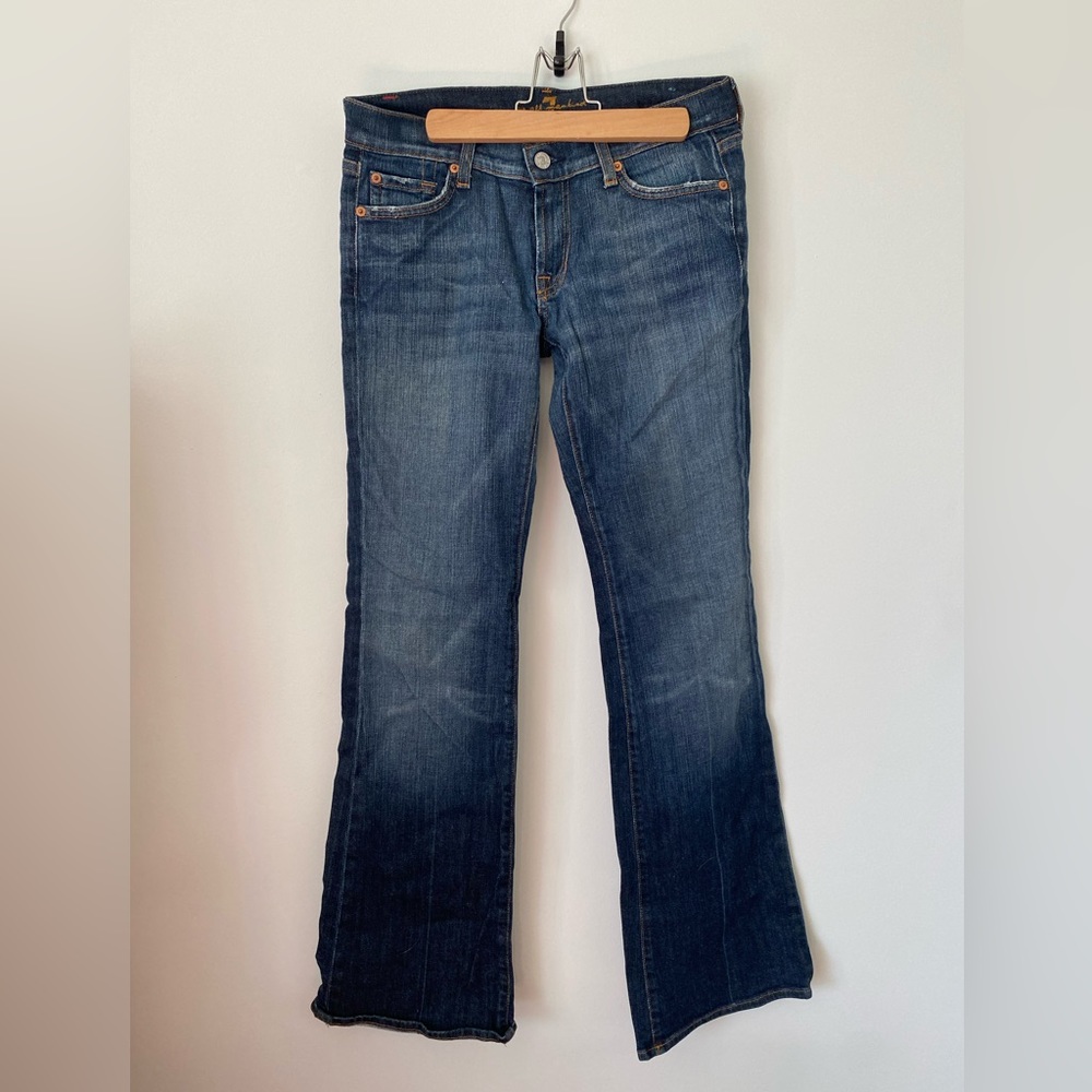 7 For All Mankind low-rise flare jeans size 28